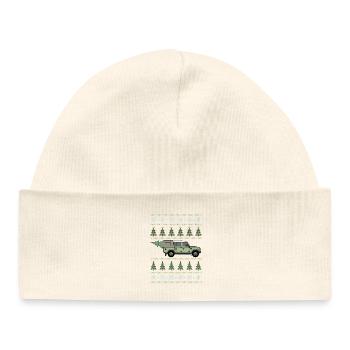 Défenseur Pickup - Arbre de Noël - Bonnet bébé bio - blanc - Devant