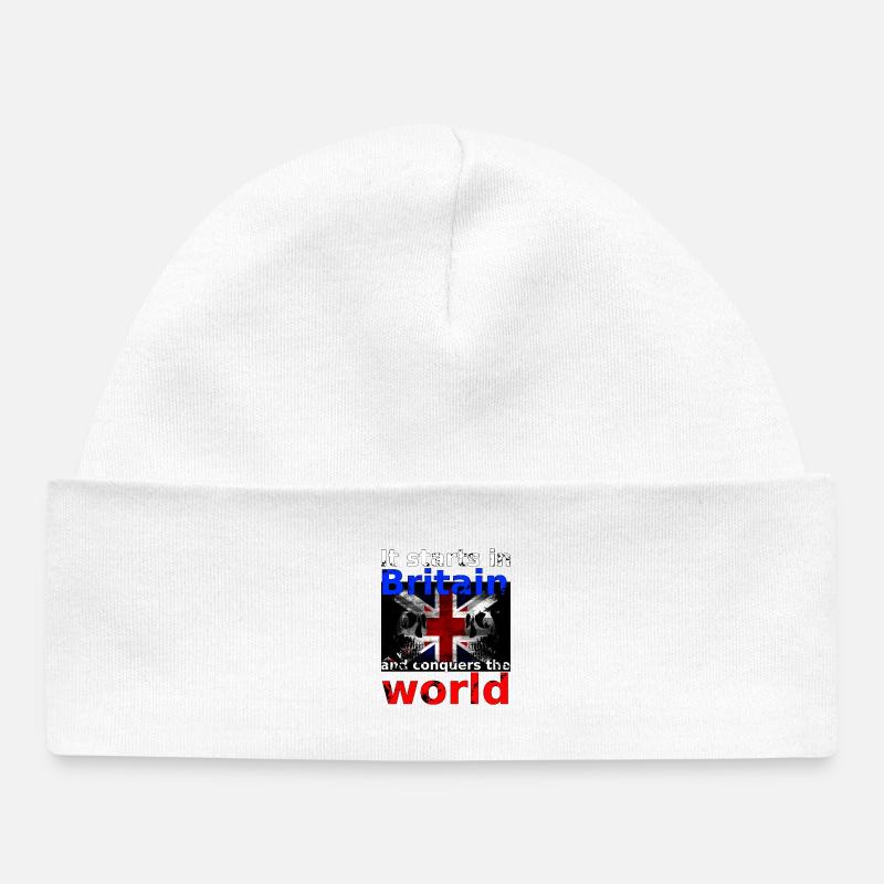 Britain - Baby Organic Beanie - white