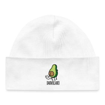 Dadvocado funny farting avocado dad fart daddy - Baby Organic Beanie - white - Front