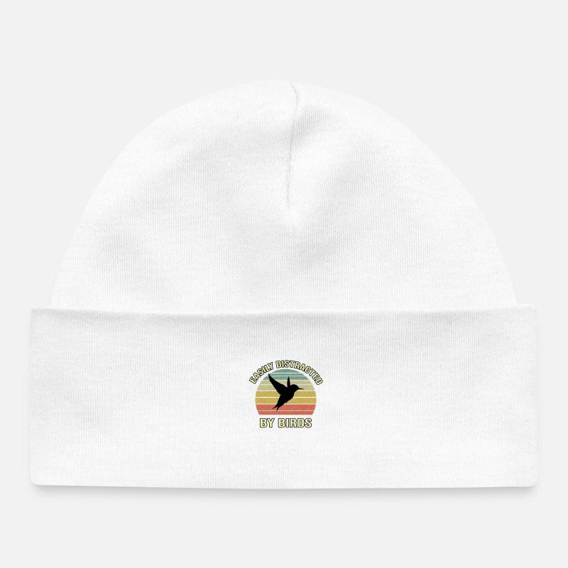 Facilement distrait par les oiseaux - Bonnet bébé bio - blanc