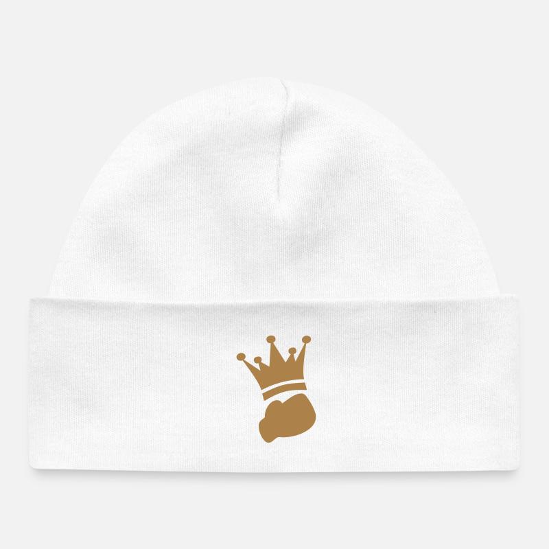 Boxe - Boxeur - Bonnet bébé bio - blanc