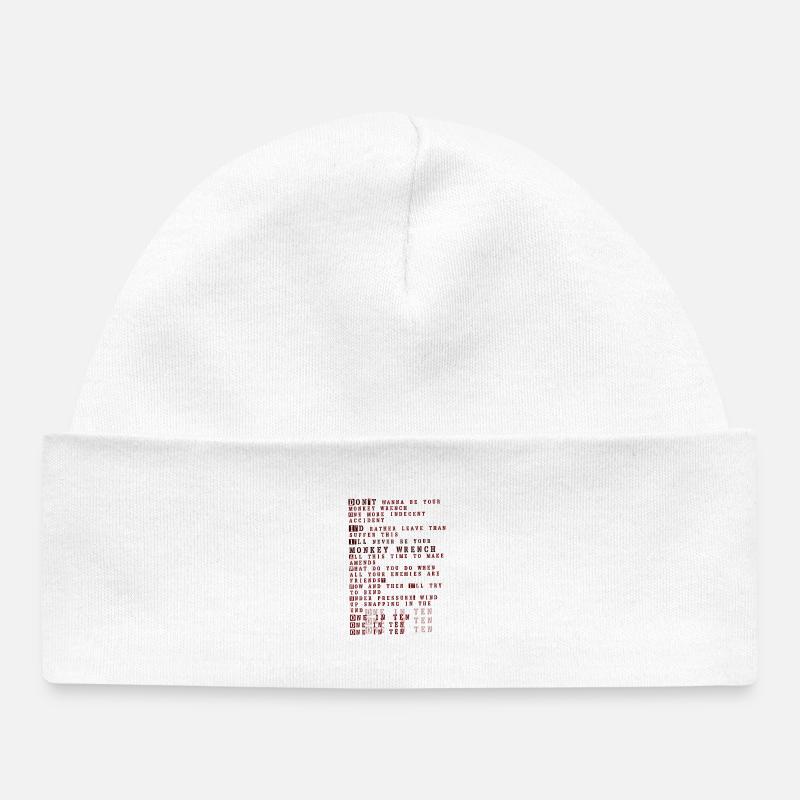 Foo fighters lyrics - monkey wrench - Baby Organic Beanie - white