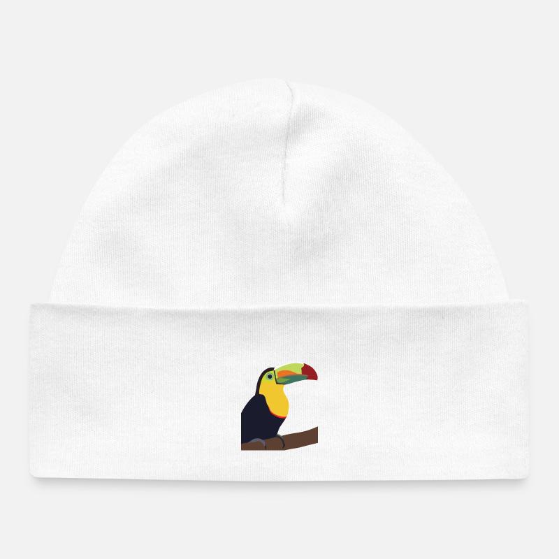 Timmy, le Toucan - Bonnet bébé bio - blanc