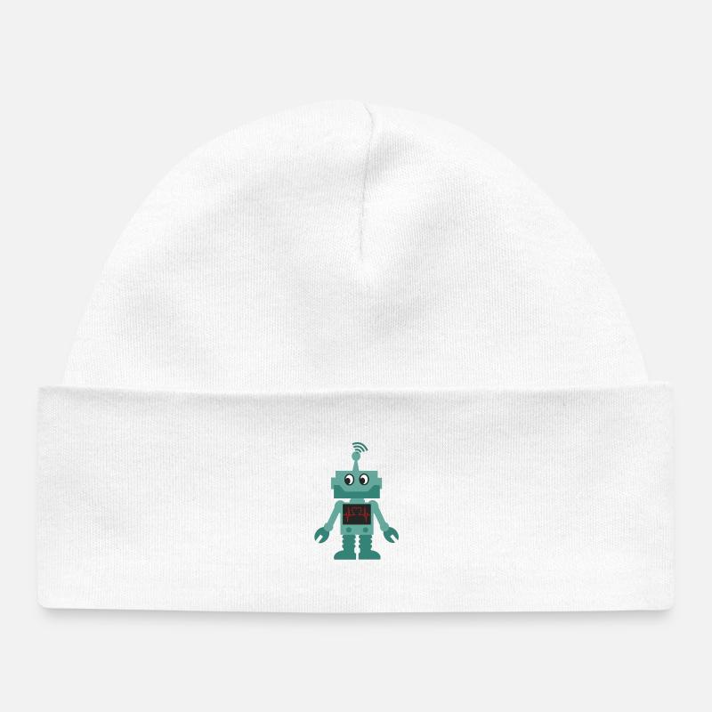 Robot - Bonnet bébé bio - blanc