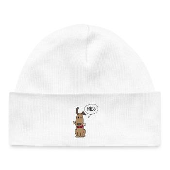 Cute dog - Baby Organic Beanie - white - Front