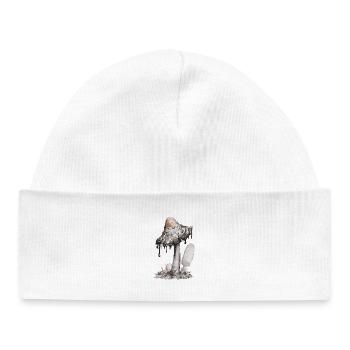 champignon de l’encre - Bonnet bébé bio - blanc - Devant