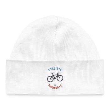 Cyclist in Mop - Baby Organic Beanie - white - Front