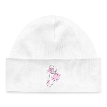 Woman in pink - Baby Organic Beanie - white - Front