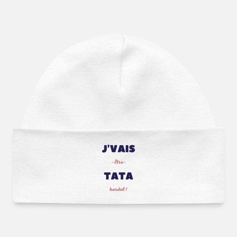 Je vais être tata bordel - Bonnet bébé bio - blanc