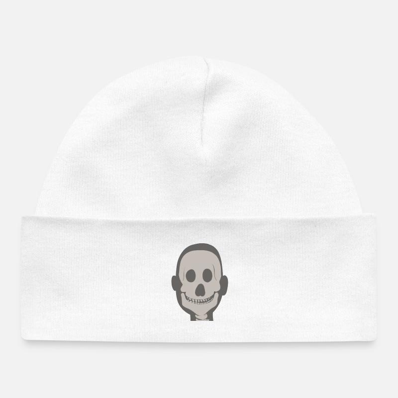 Visage amical en vision aux rayons X - Bonnet bébé bio - blanc