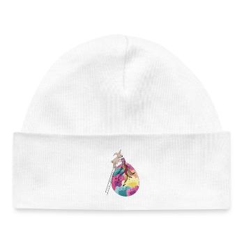 Easter & Easter Egg Colorful Illustration - Baby Organic Beanie - white - Front