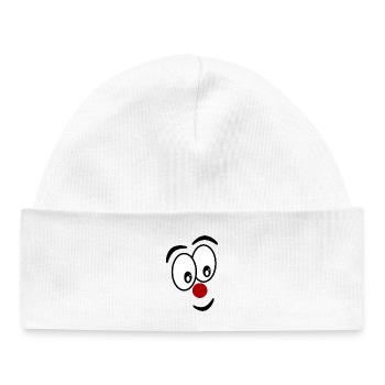 HUMOR. QUOTATION. MESSAGE. RETIREMENT. ANNIVERSARY. - Baby Organic Beanie - white - Front