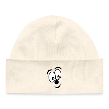 HUMOR. QUOTATION. MESSAGE. RETIREMENT. ANNIVERSARY. - Baby Organic Beanie - white - Front