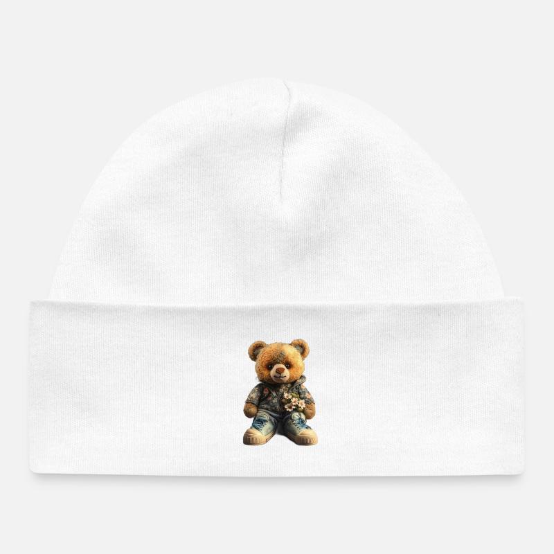Cadeau Bear Half Man - Bonnet bébé bio - blanc