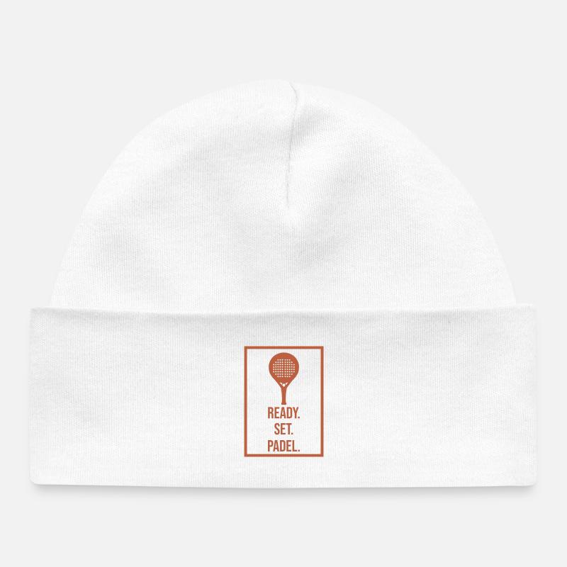 Joueur de raquette Déclaration Padel Padel Game Sport - Bonnet bébé bio - blanc