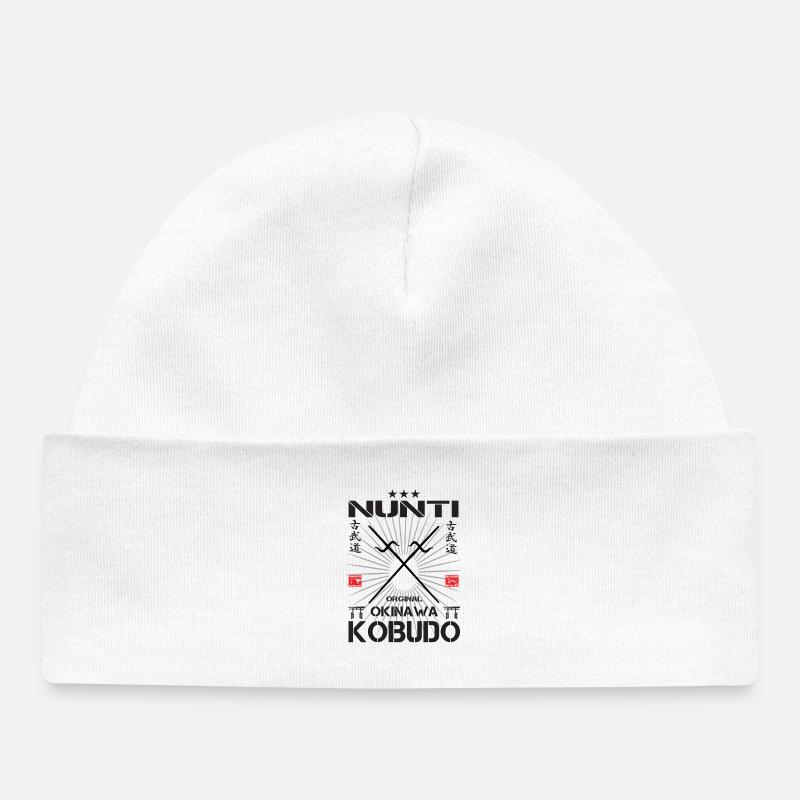 Nunti Okinawa Kobudo Design - Bonnet bébé bio - blanc