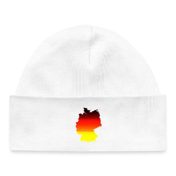 Abstract Color Gradient Map Germany - Baby Organic Beanie - white - Front