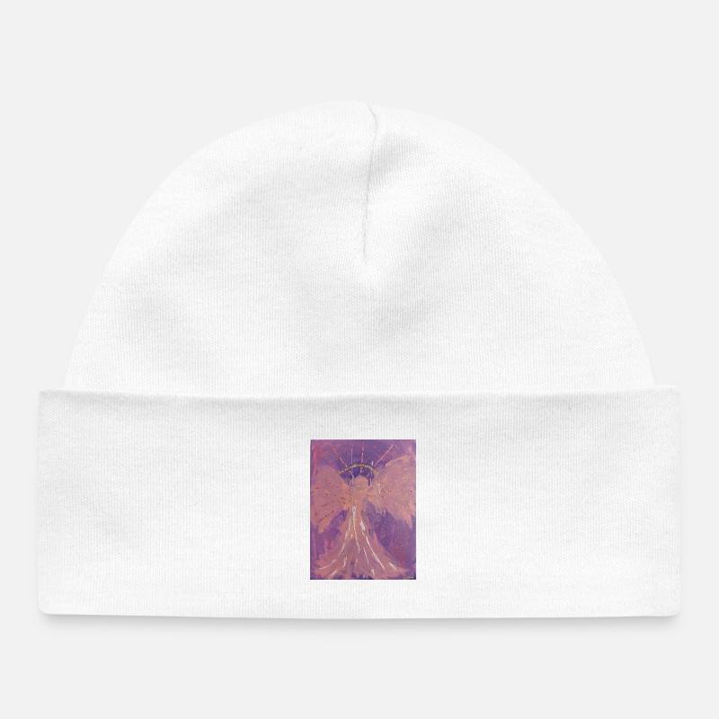 Archange Chamuel - Ange d’Amour - Image d’Ange - Bonnet bébé bio - blanc