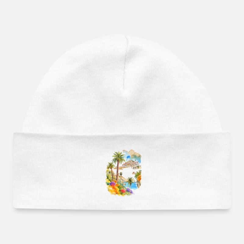 Vacances aux îles Canaries - Bonnet bébé bio - blanc