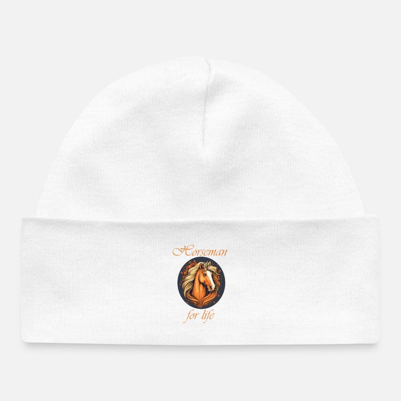 Cavalier à vie - Bonnet bébé bio - blanc