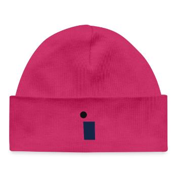 rectangle et cercle - Bonnet bébé bio - blanc - Devant