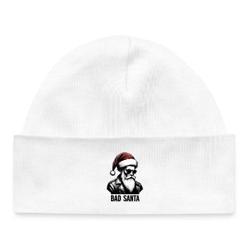 Santa Claus Rock - Trendiges Geschenk - Baby Organic Mütze - Weiß - Vorne