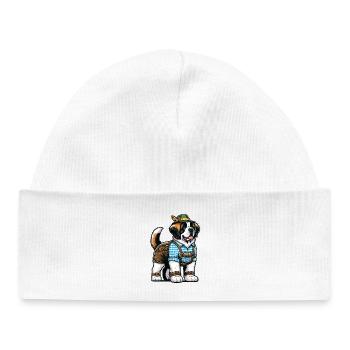 St. Bernard Dog Bavaria - Baby Organic Beanie - white - Front