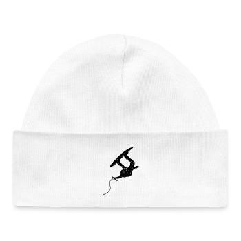 Wakeboard, Wakesurfing, Surfboard, Stunt Surfing - Baby Organic Beanie - white - Front
