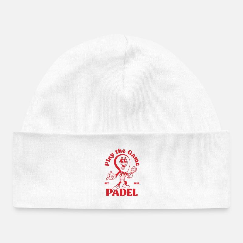 Jouez au jeu Padel Red - Bonnet bébé bio - blanc