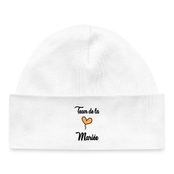 TEAM DE LA MARIEE - Bonnet bébé bio - blanc - Devant