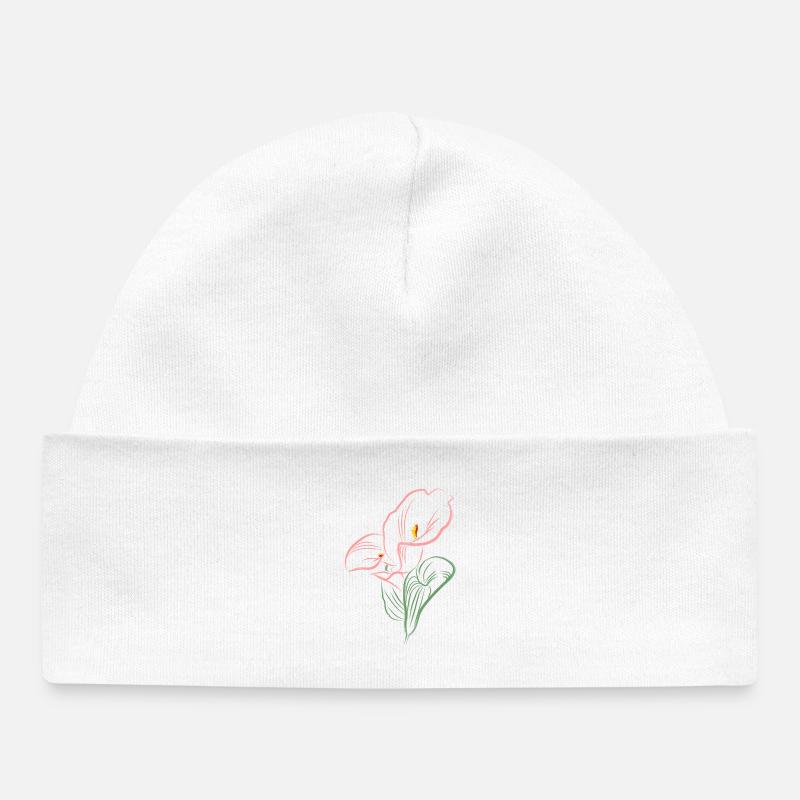 CALLA SoftPink - Baby Organic Beanie - white