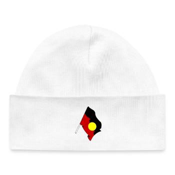 Drapeau des Aborigènes - Bonnet bébé bio - blanc - Devant