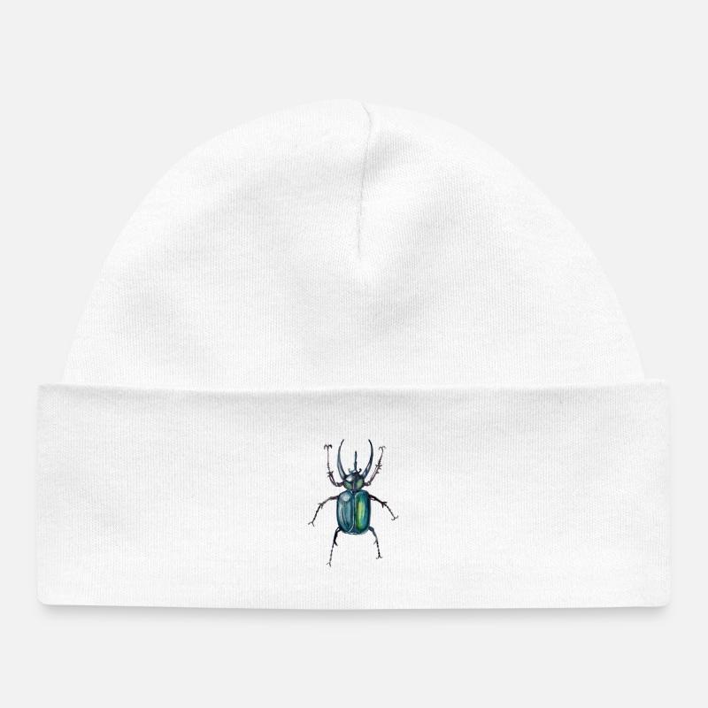 Scarabée - Bonnet bébé bio - blanc