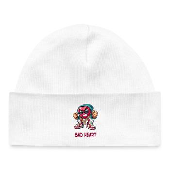 Evil heart design - Baby Organic Beanie - white - Front