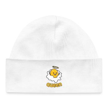 Funny egg with halo - Baby Organic Beanie - white - Front