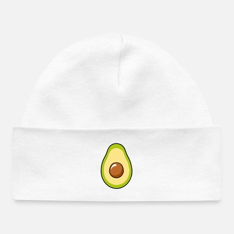 Avocat - Bonnet bébé bio - blanc