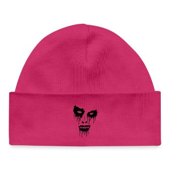 Le visage noir du mal - Bonnet bébé bio - blanc - Devant