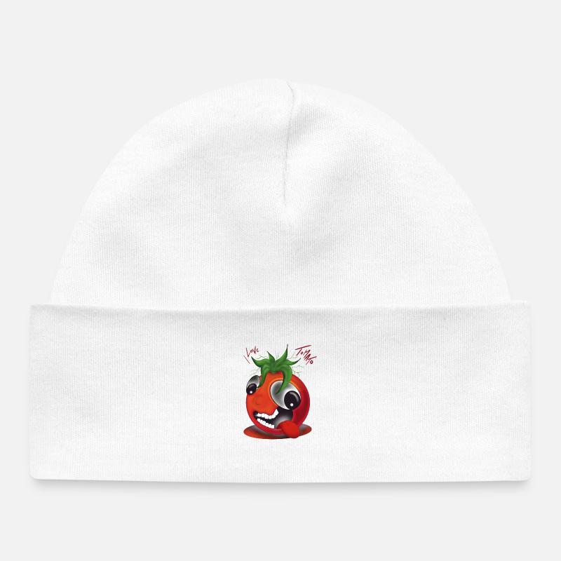 J’adore la tomate - Bonnet bébé bio - blanc