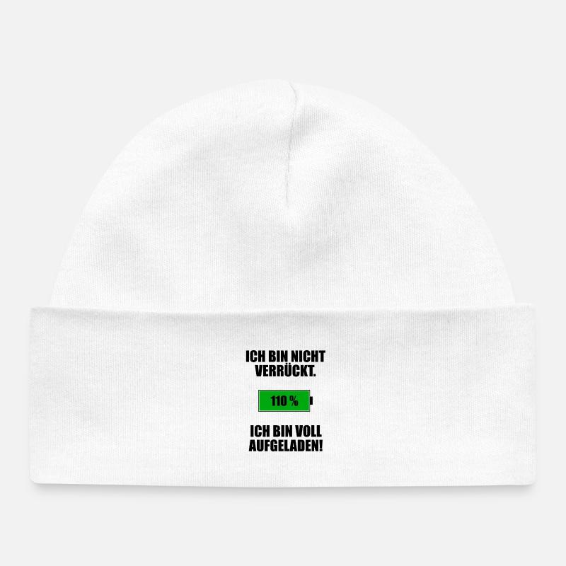 T-shirt « Je ne suis pas fou » - Bonnet bébé bio - blanc