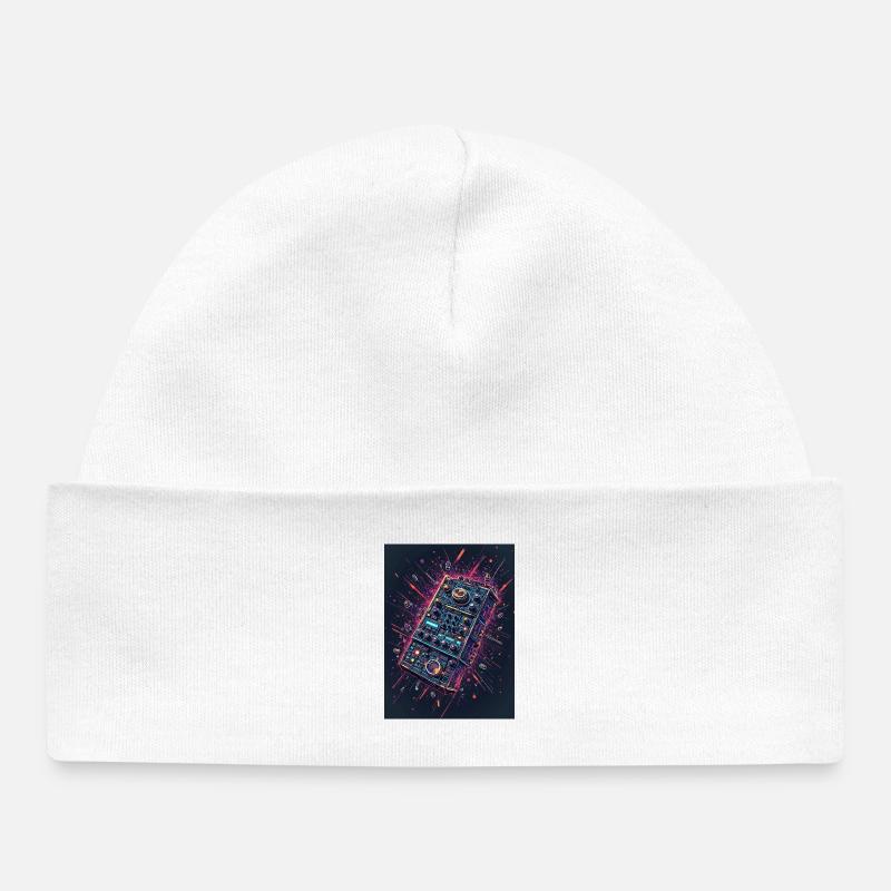 Digital DJ Controller Explosion - Baby Organic Beanie - white