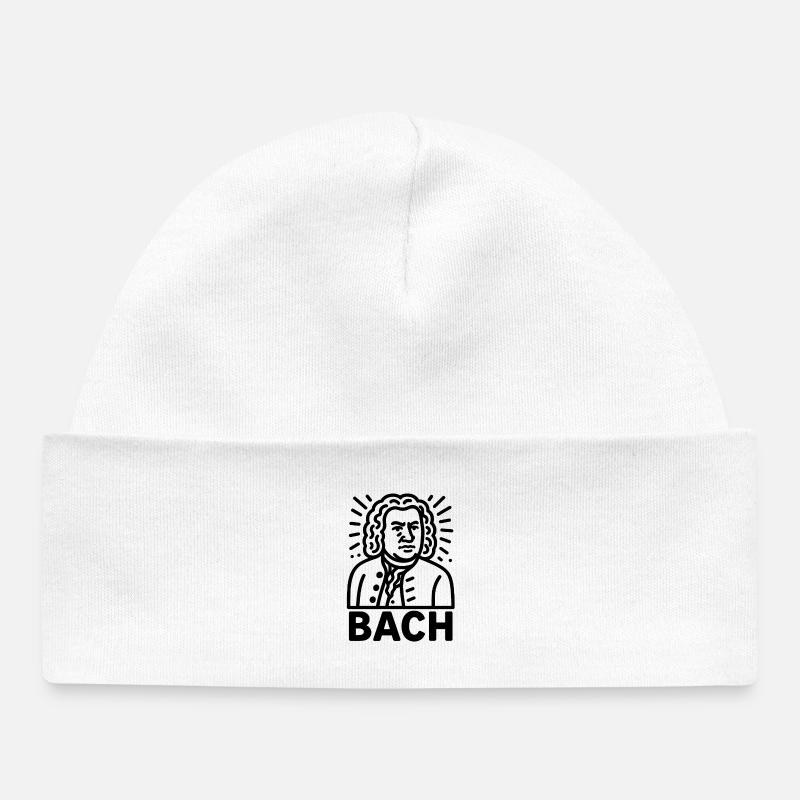 Jean-Sébastien Bach - Bonnet bébé bio - blanc