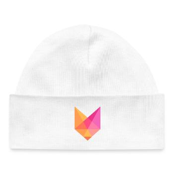Colorful Geometric Fox Abstract Design - Baby Organic Beanie - white - Front