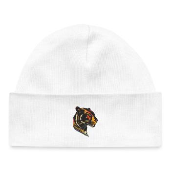 Conception élégante de la silhouette de la panthère - Bonnet bébé bio - blanc - Devant