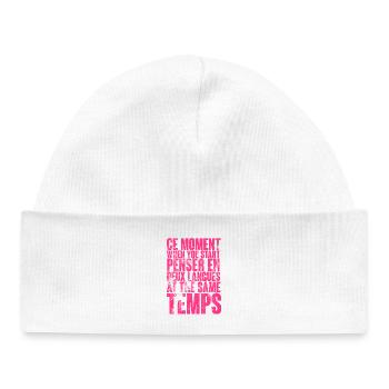 COOL SAYING FOR MULTILINGUALS, INTERNATIONAL - Baby Organic Beanie - white - Front
