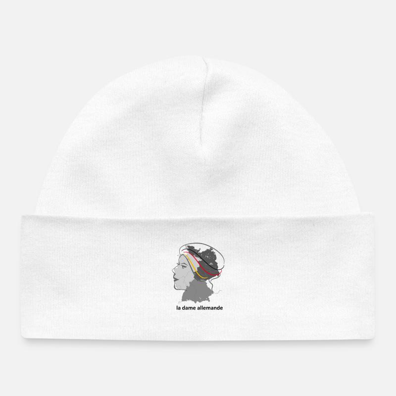 La Dame Allemande Design - Bonnet bébé bio - blanc
