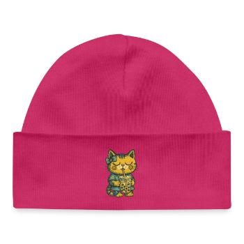 Bubble Tea Chat Cozy Charm - Bonnet bébé bio - blanc - Devant