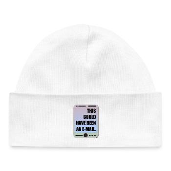 E-MAIL DE RÉUNION DE BUREAU DRÔLE - Bonnet bébé bio - blanc - Devant
