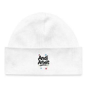 Andi-Arbeit-Andreas-Andrea-Andy-Spruch-Name-lus - Baby Organic Beanie - white - Front