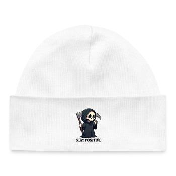 Stay Positive - Baby Organic Beanie - white - Front