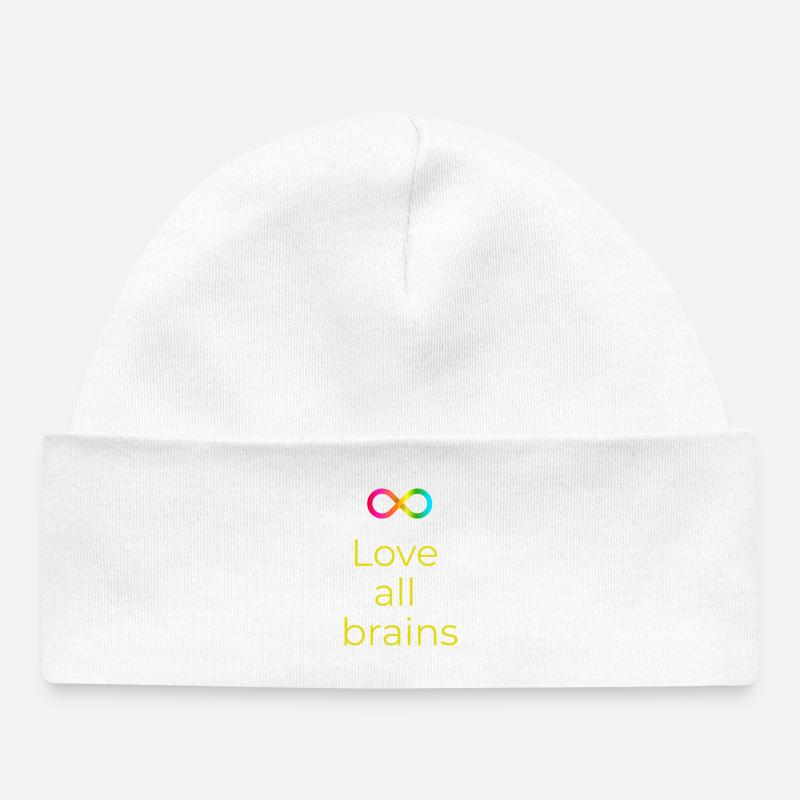 Love_all_brains - Bonnet bébé bio - blanc